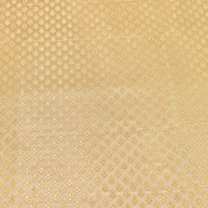 Premium Satin Zari Jamavar Brocade Fabric | Luxury Brocade Fabric | JAM185-06