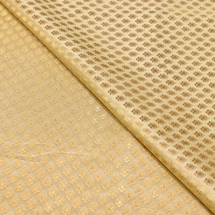 Premium Satin Zari Jamavar Brocade Fabric | Luxury Brocade Fabric | JAM185-06