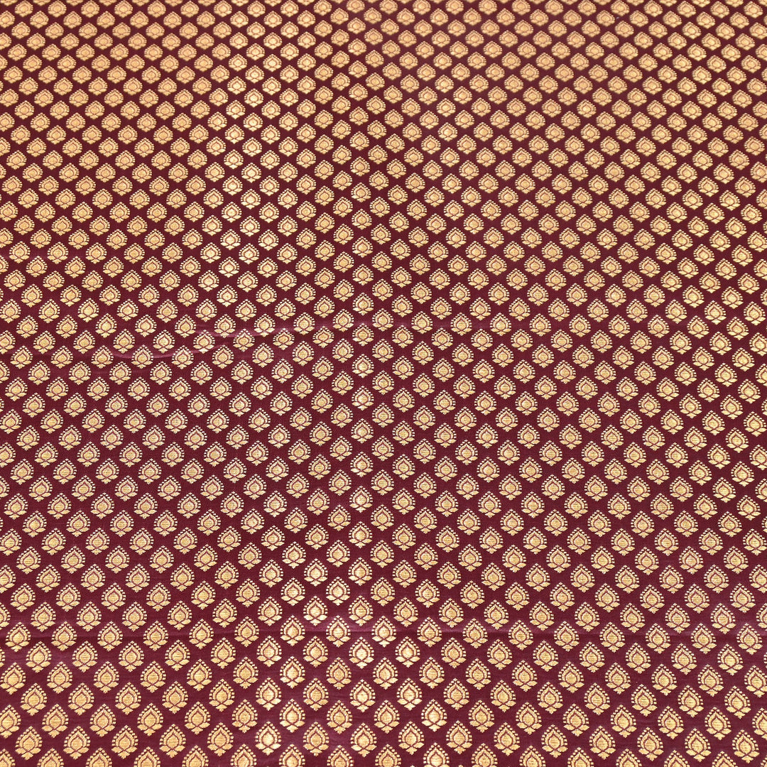 Premium Satin Zari Jamavar Brocade Fabric | Luxury Brocade Fabric | JAM185-05