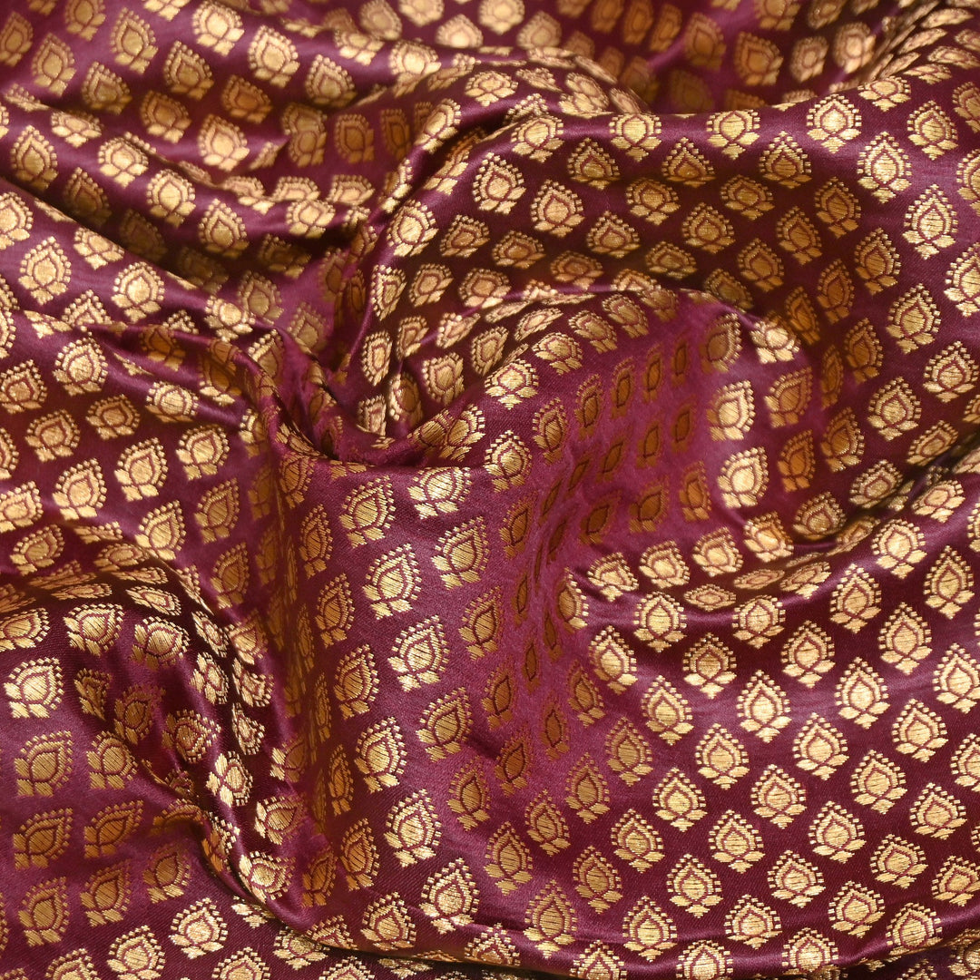 Premium Satin Zari Jamavar Brocade Fabric | Luxury Brocade Fabric | JAM185-05