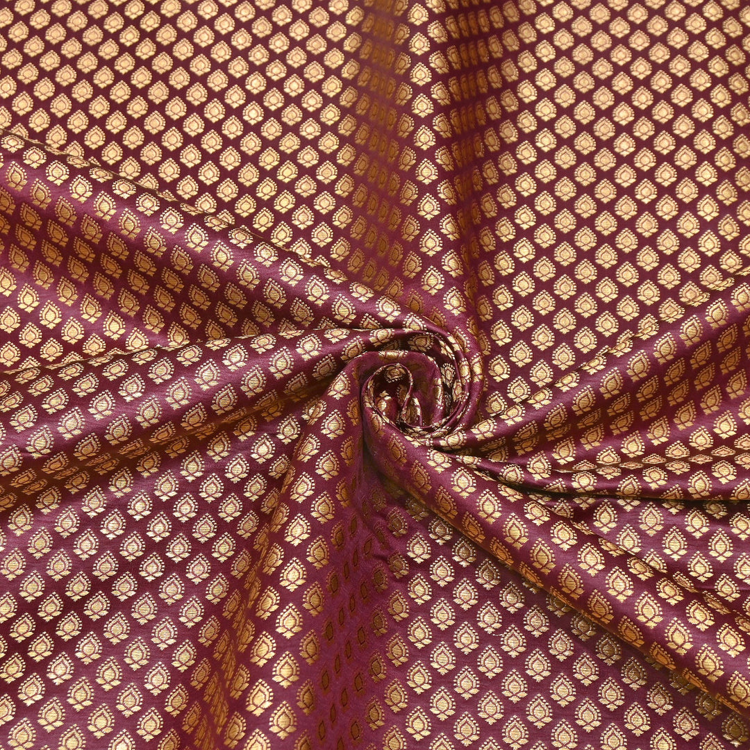 Premium Satin Zari Jamavar Brocade Fabric | Luxury Brocade Fabric | JAM185-05
