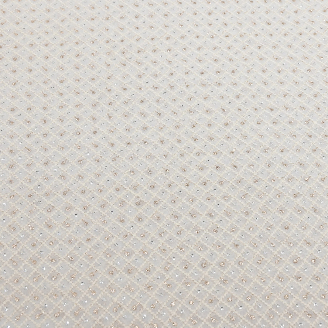 Premium Dyeable Viscose Georgette Thread & Zari Embroidery Designer Fabric 010033