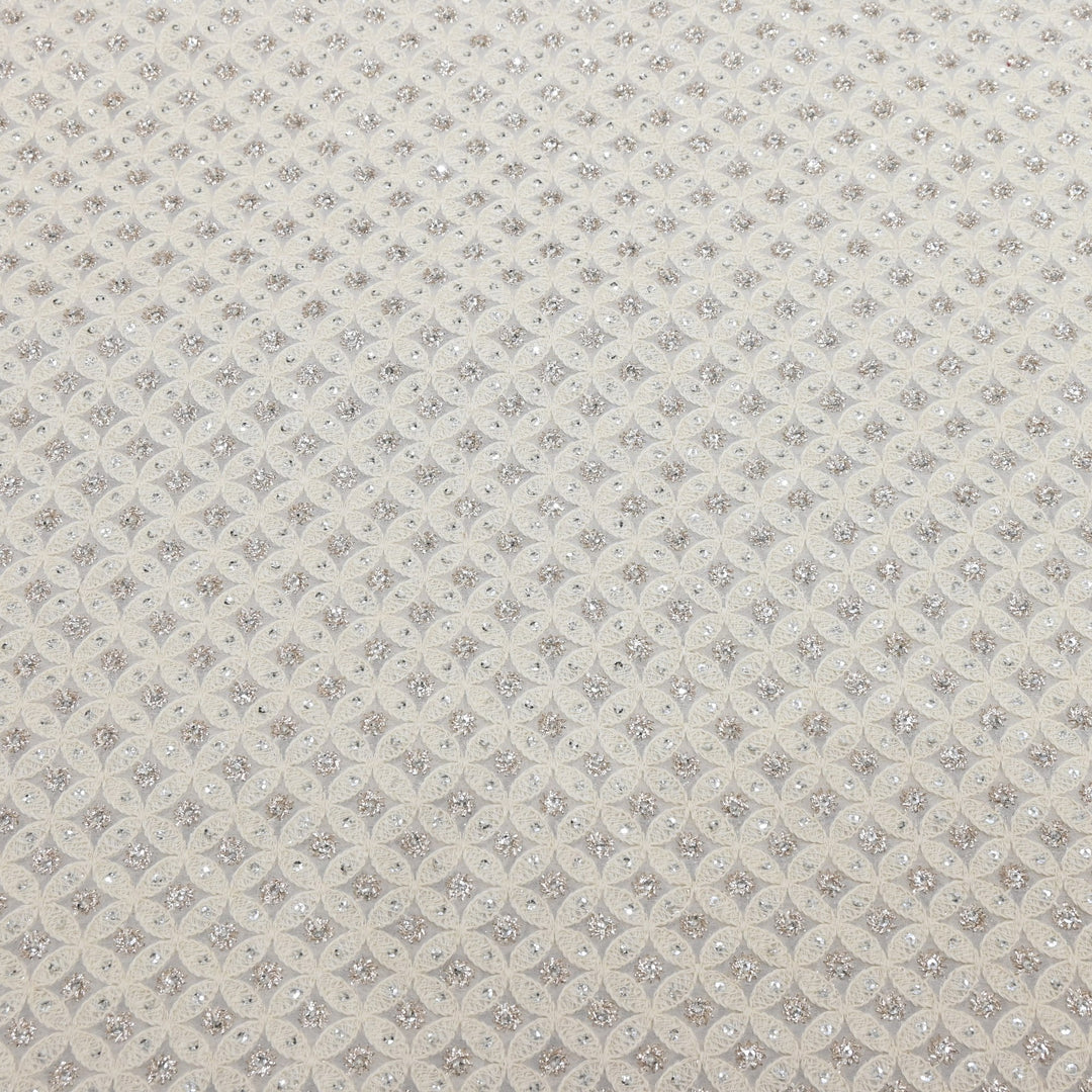 Premium Dyeable Viscose Georgette Zari & Thread Embroidery Designer Fabric