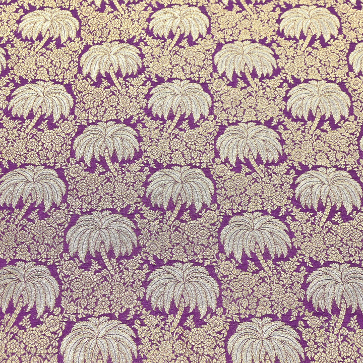 Silk Alfi Zari Brocade Fabric – Traditional Designer Brocade Fabric - AS1856-F