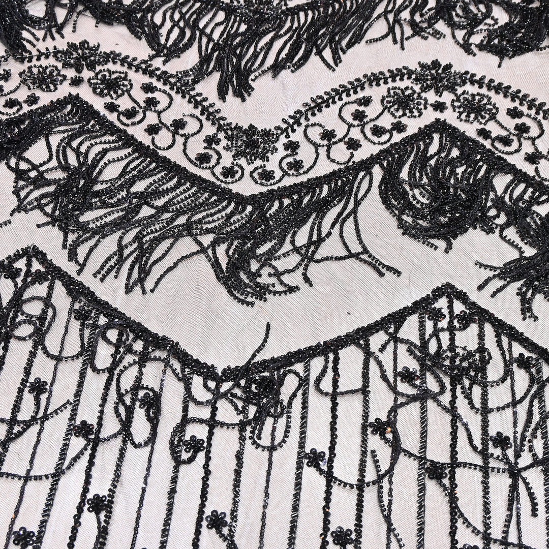 Imported Net Embroidery Fabric with Heavy Sequins & Beads Embroidery 54" | CF4833-04
