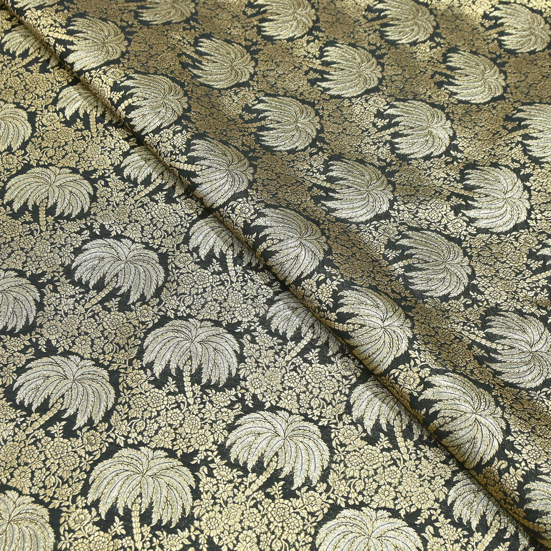 Silk Alfi Zari Brocade Fabric – Traditional Designer Brocade Fabric - AS1856-H