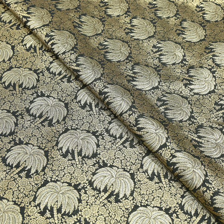 Silk Alfi Zari Brocade Fabric – Traditional Designer Brocade Fabric - AS1856-H