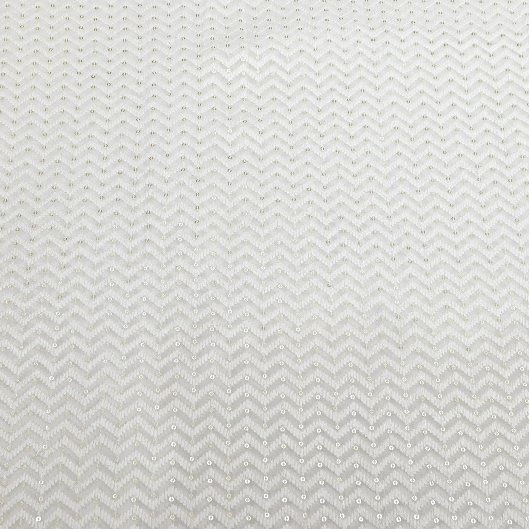 Premium Dyeable Georgette Fabric Thread & Sequins Embroidery Designer Fabric SC0R196