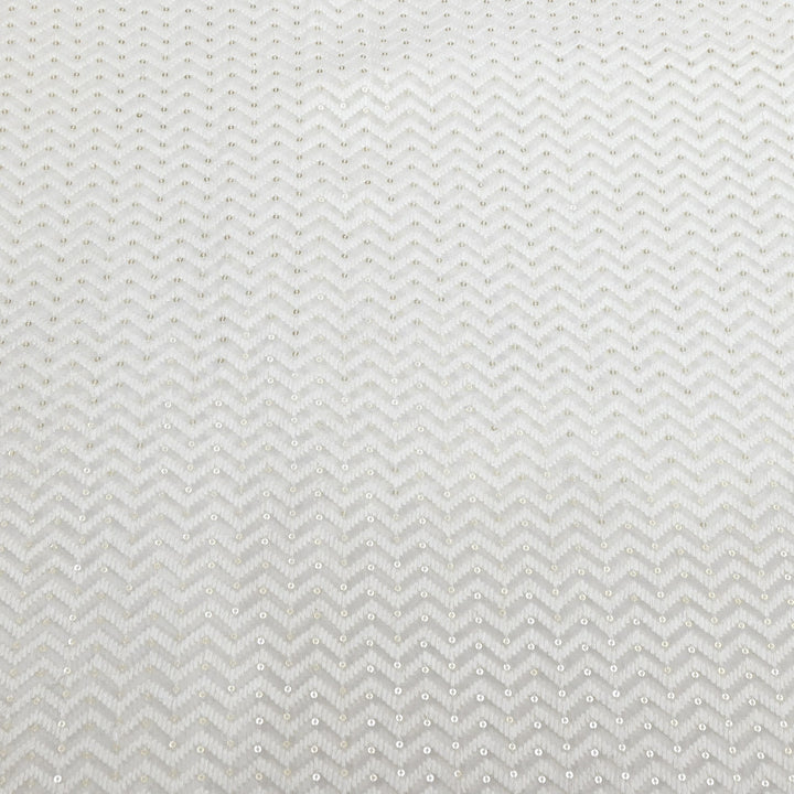 Premium Dyeable Georgette Fabric Thread & Sequins Embroidery Designer Fabric SC0R196