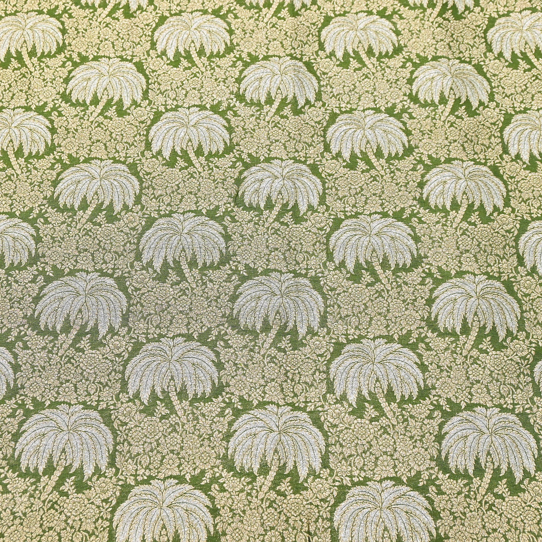 Silk Alfi Zari Brocade Fabric – Traditional Designer Brocade Fabric - AS1856-I
