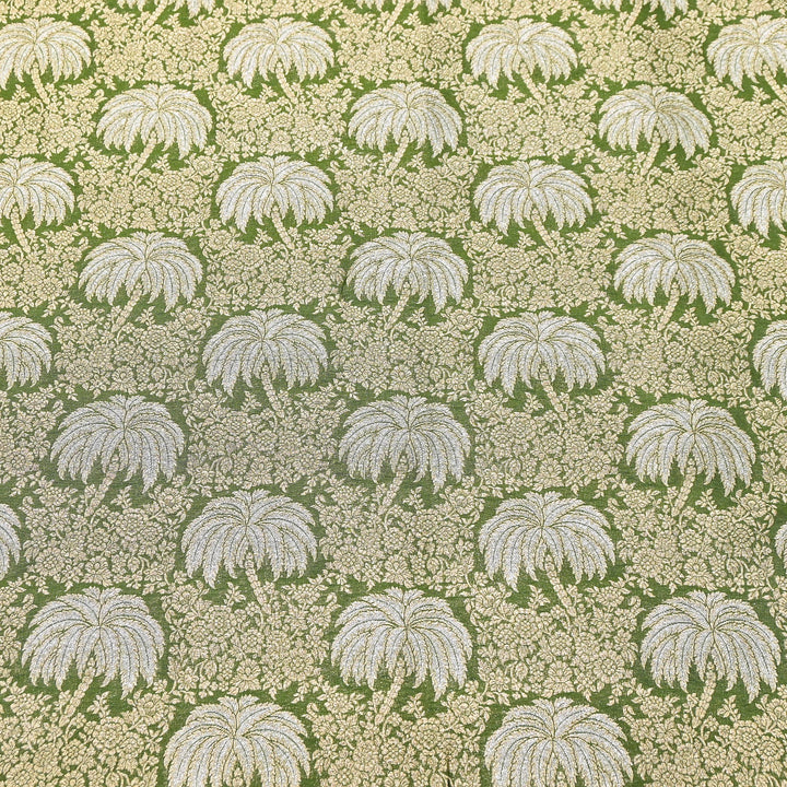 Silk Alfi Zari Brocade Fabric – Traditional Designer Brocade Fabric - AS1856-I
