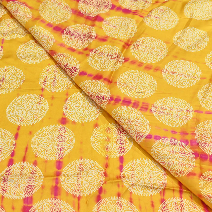 Bemberg Satin Digital Discharge Print Fabric 44" – Premium Soft Designer Fabric - DIS280-1