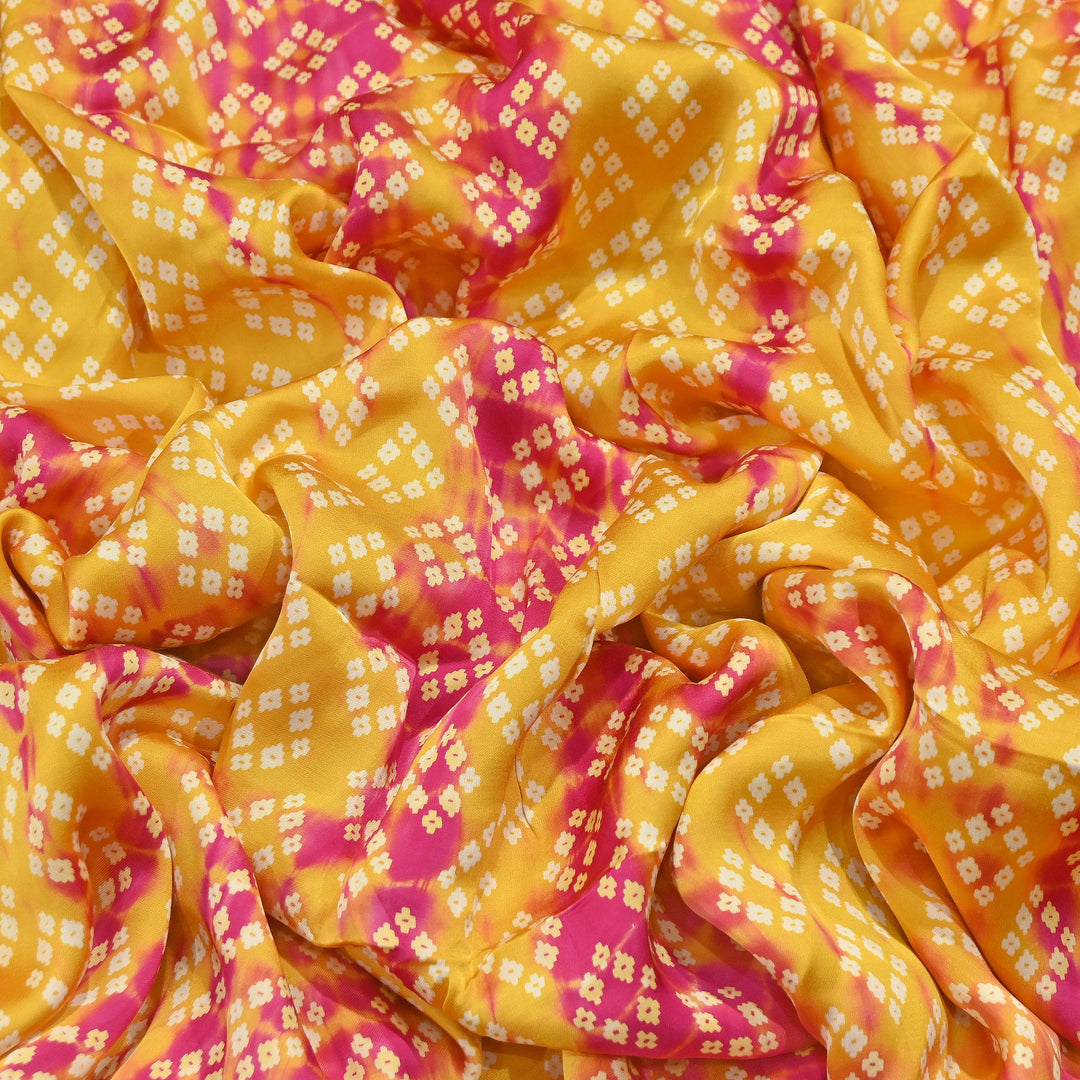 Bemberg Satin Digital Discharge Print Fabric 44" – Premium Soft Designer Fabric - DIS280-2