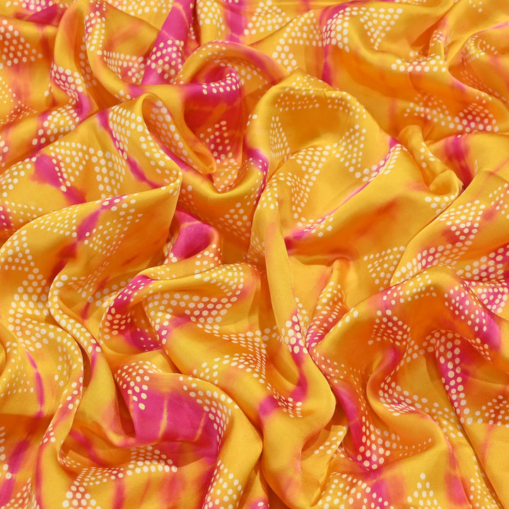 Bemberg Satin Digital Discharge Print Fabric 44" – Premium Soft Designer Fabric - DIS280-3