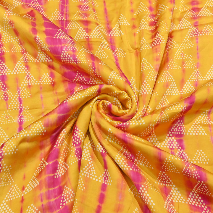 Bemberg Satin Digital Discharge Print Fabric 44" – Premium Soft Designer Fabric - DIS280-3