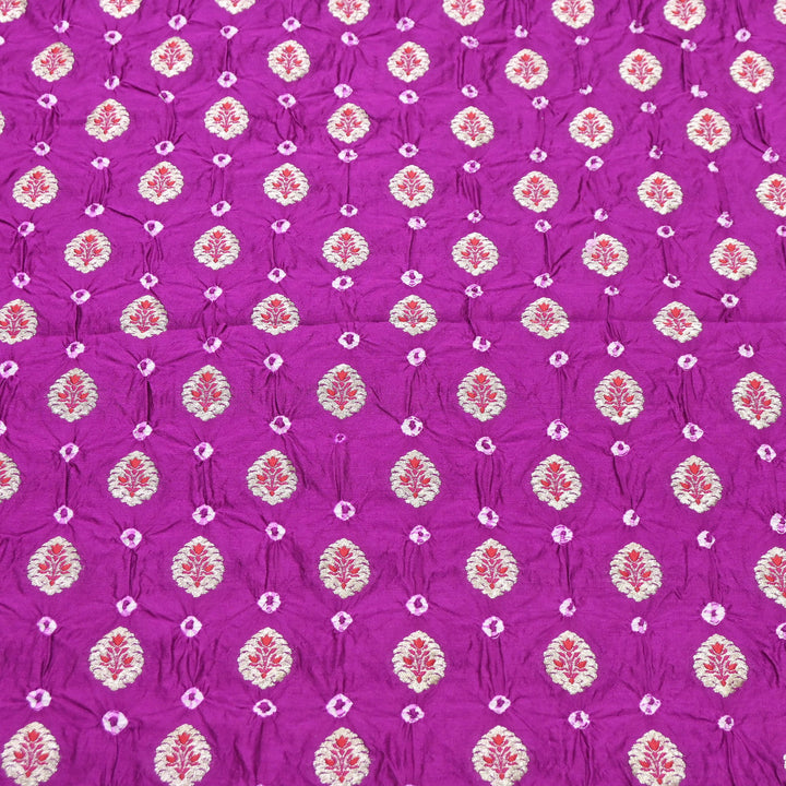 Premium Pure Chiniya Tifli Bandhej Brocade Fabric | Bandhej Fabric | ASE100-04
