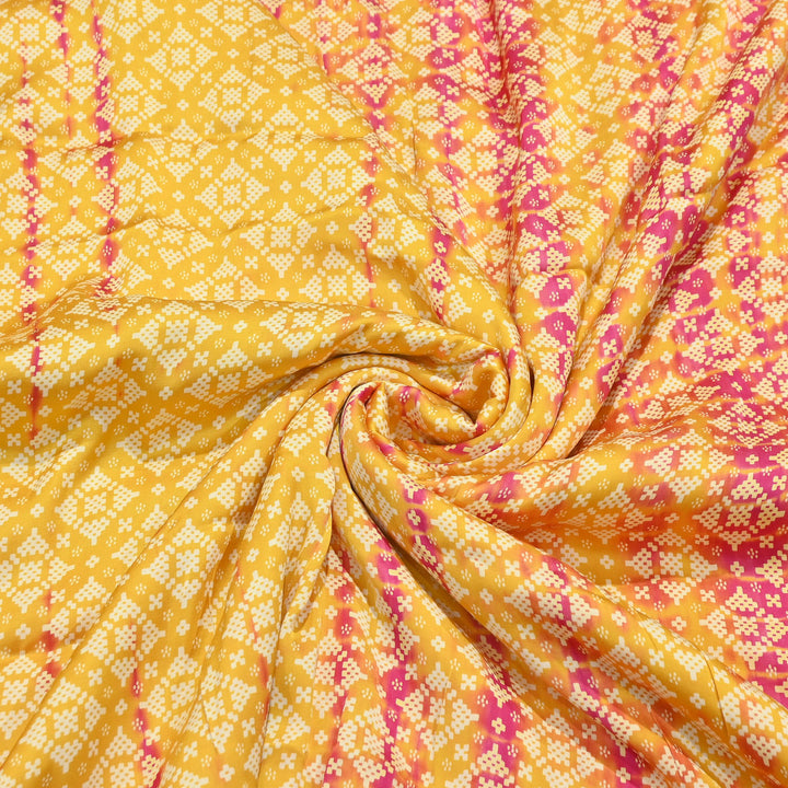 Bemberg Satin Digital Discharge Print Fabric 44" – Premium Soft Designer Fabric - DIS280-4