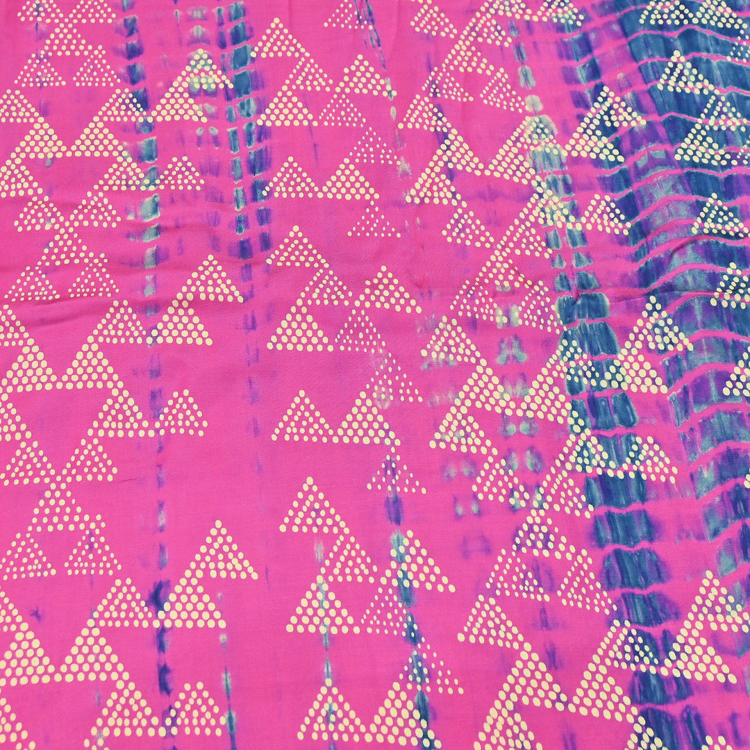 Bemberg Satin Digital Discharge Print Fabric 44" – Premium Soft Designer Fabric - DIS280-5