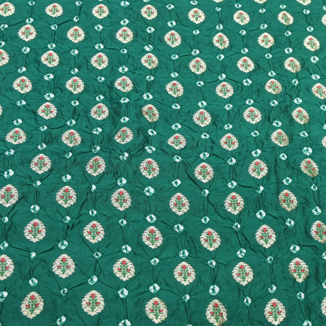 Premium Pure Chiniya Tifli Bandhej Brocade Fabric | Bandhej Fabric | ASE100-06