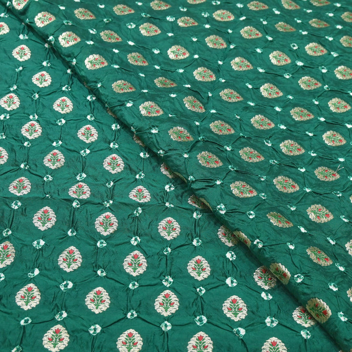Premium Pure Chiniya Tifli Bandhej Brocade Fabric | Bandhej Fabric | ASE100-06