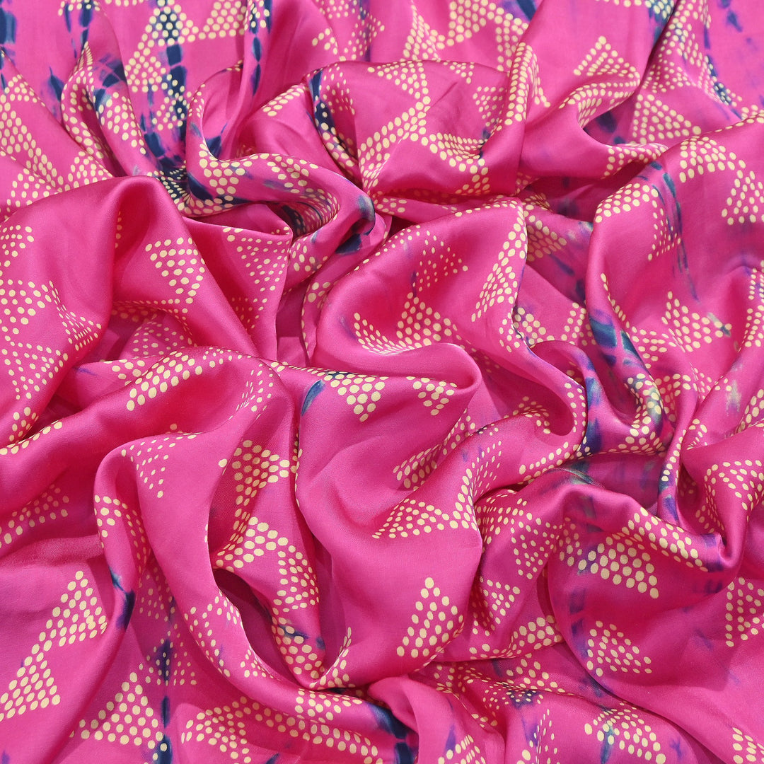 Bemberg Satin Digital Discharge Print Fabric 44" – Premium Soft Designer Fabric - DIS280-5