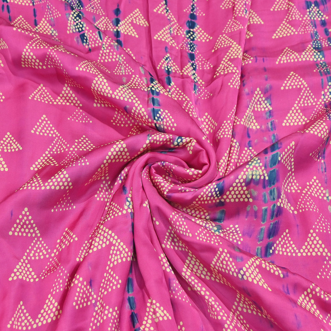 Bemberg Satin Digital Discharge Print Fabric 44" – Premium Soft Designer Fabric - DIS280-5