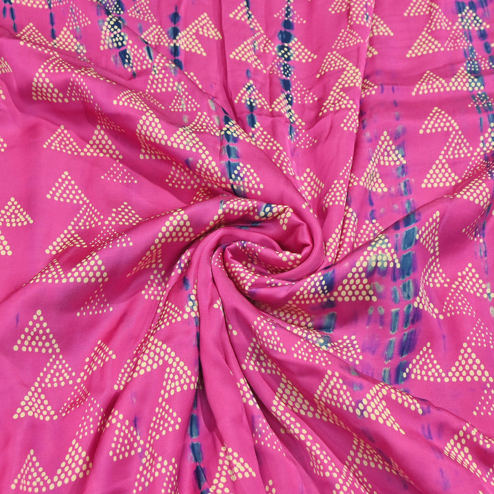 Bemberg Satin Digital Discharge Print Fabric 44" – Premium Soft Designer Fabric - DIS280-5