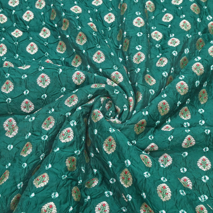 Premium Pure Chiniya Tifli Bandhej Brocade Fabric | Bandhej Fabric | ASE100-06