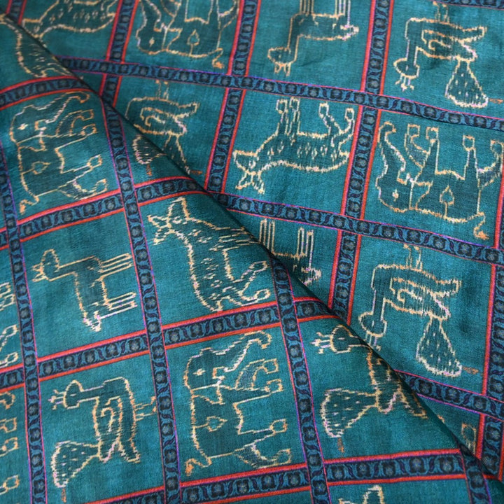 Raw Silk Digital Print Fabrics