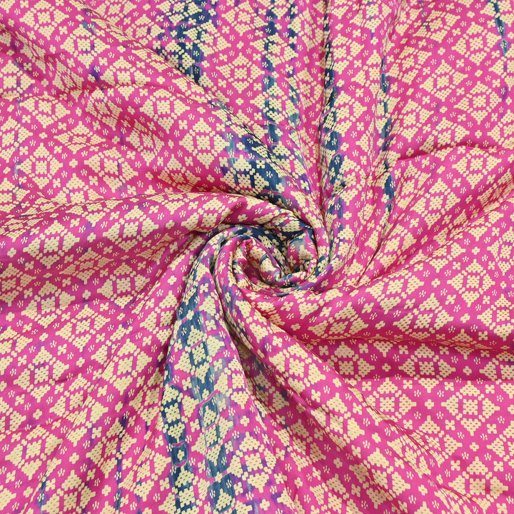 Bemberg Satin Digital Discharge Print Fabric 44" – Premium Soft Designer Fabric - DIS280-6