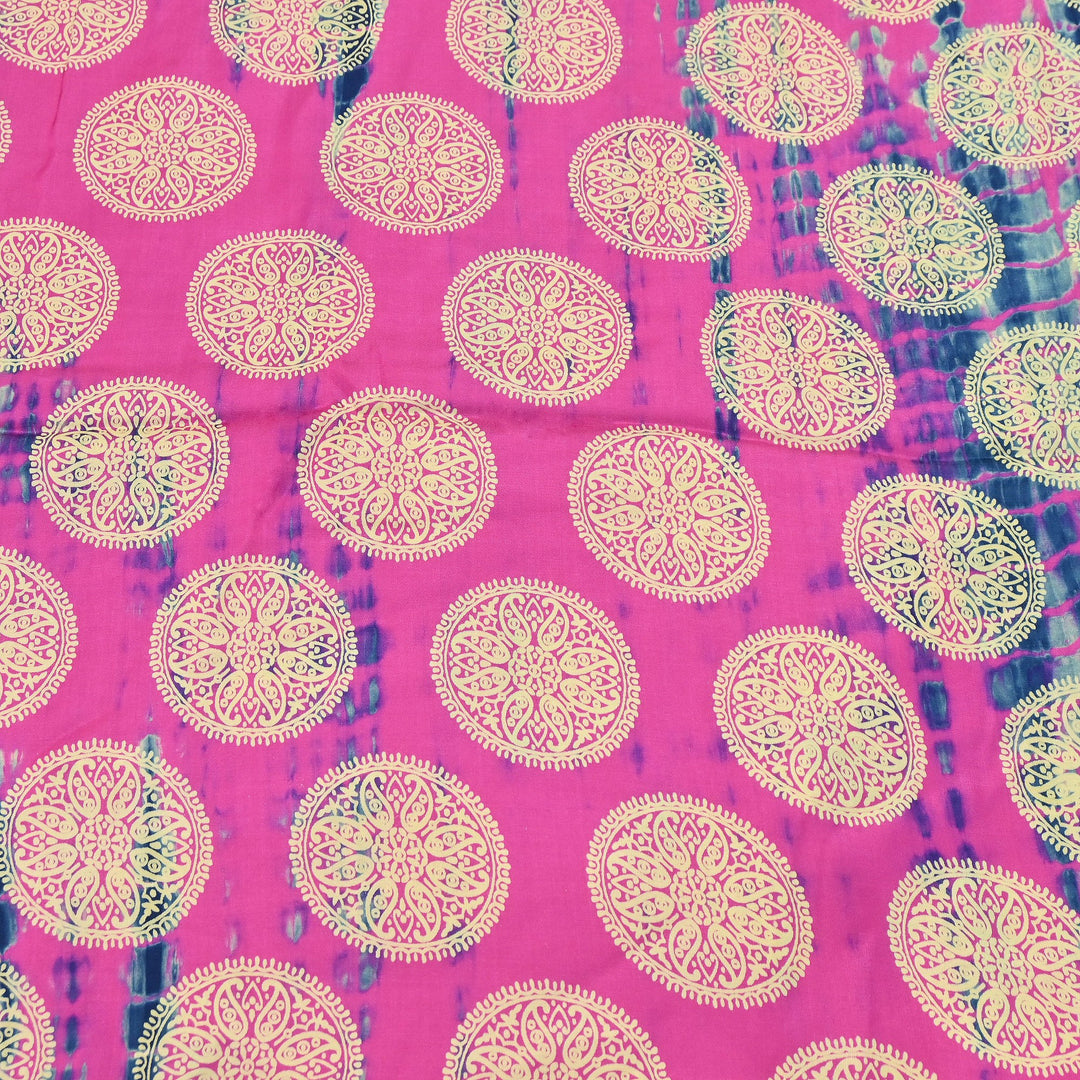 Bemberg Satin Digital Discharge Print Fabric 44" – Premium Soft Designer Fabric - DIS280-7