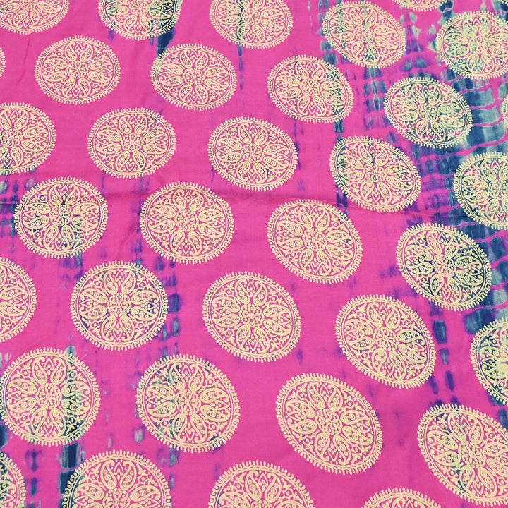 Bemberg Satin Digital Discharge Print Fabric 44" – Premium Soft Designer Fabric - DIS280-7
