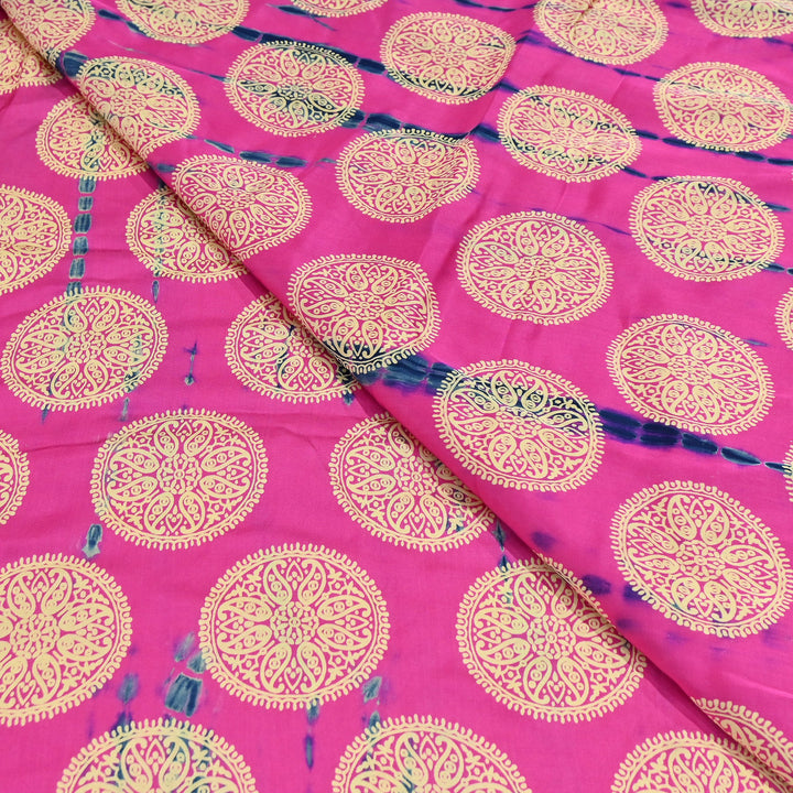Bemberg Satin Digital Discharge Print Fabric 44" – Premium Soft Designer Fabric - DIS280-7