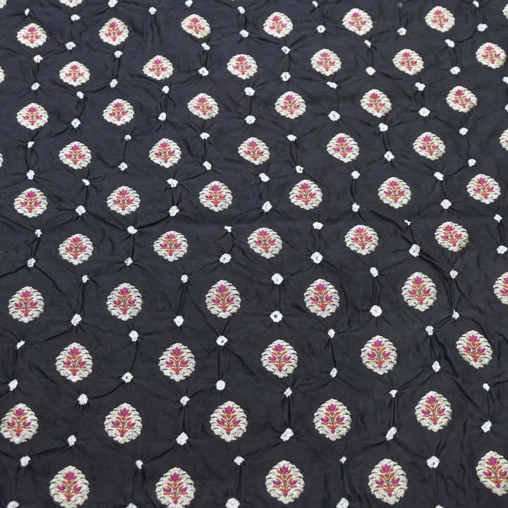Premium Pure Chiniya Tifli Bandhej Brocade Fabric | Bandhej Fabric | ASE100-02