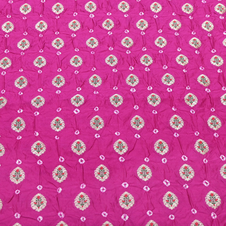 Premium Pure Chiniya Tifli Bandhej Brocade Fabric | Bandhej Fabric | ASE100-07