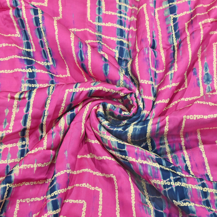Bemberg Satin Digital Discharge Print Fabric 44" – Premium Soft Designer Fabric - DIS280-8