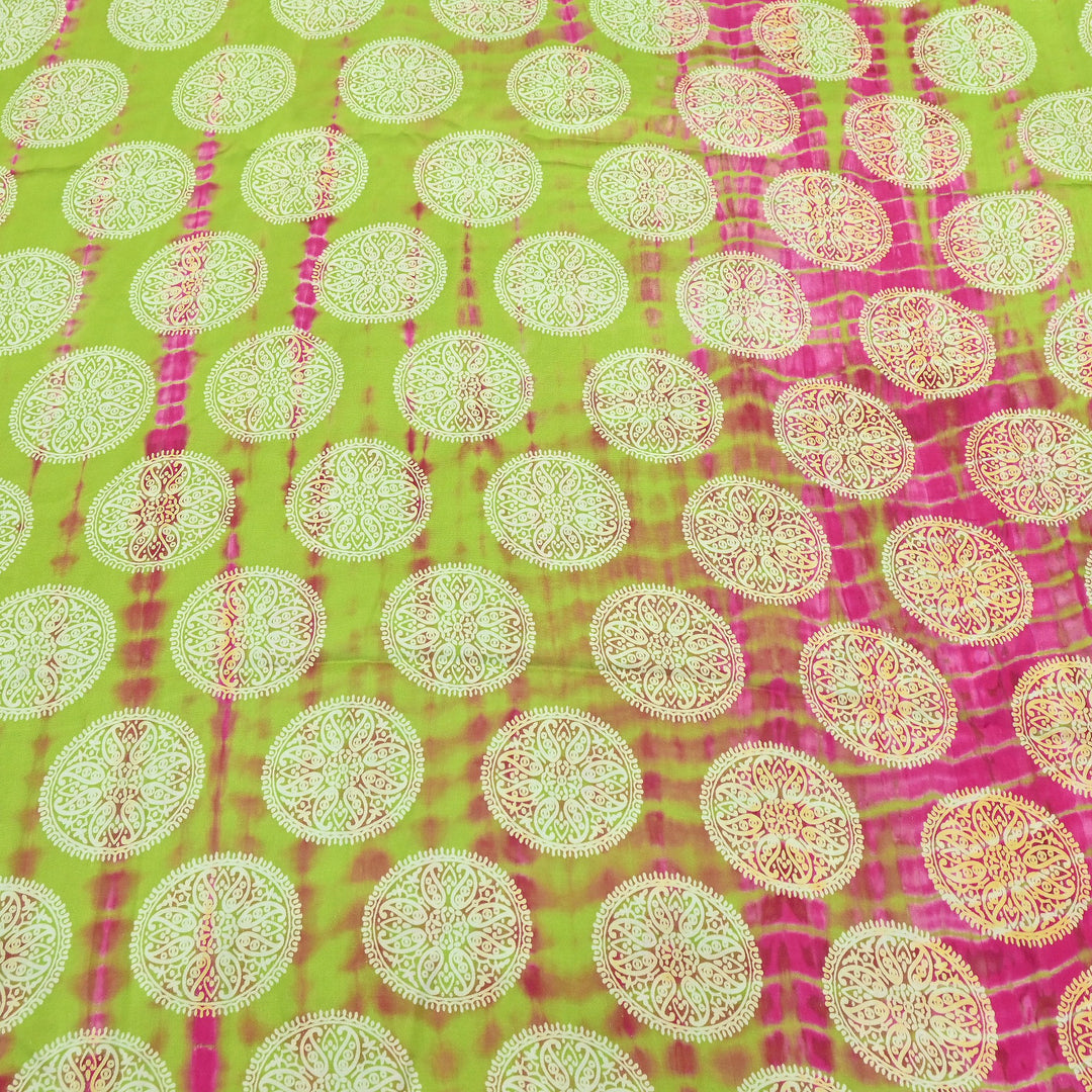 Bemberg Satin Digital Discharge Print Fabric 44" – Premium Soft Designer Fabric - DIS280-9