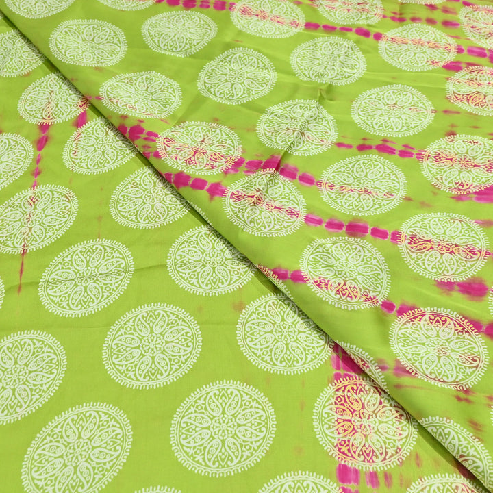 Bemberg Satin Digital Discharge Print Fabric 44" – Premium Soft Designer Fabric - DIS280-9