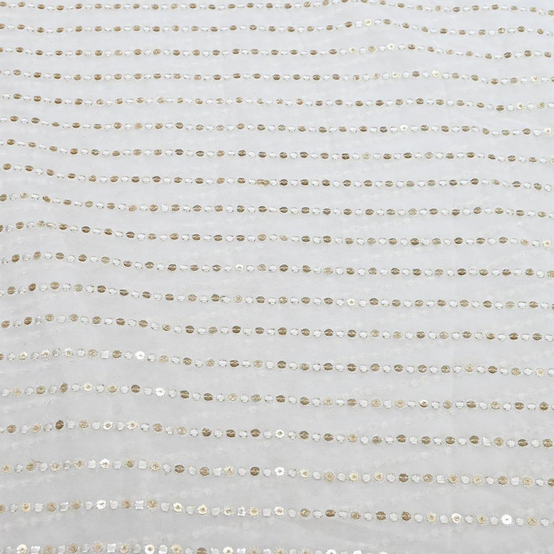 Premium Dyeable Viscose Georgette Sequins Embroidery Designer Fabric PN2880