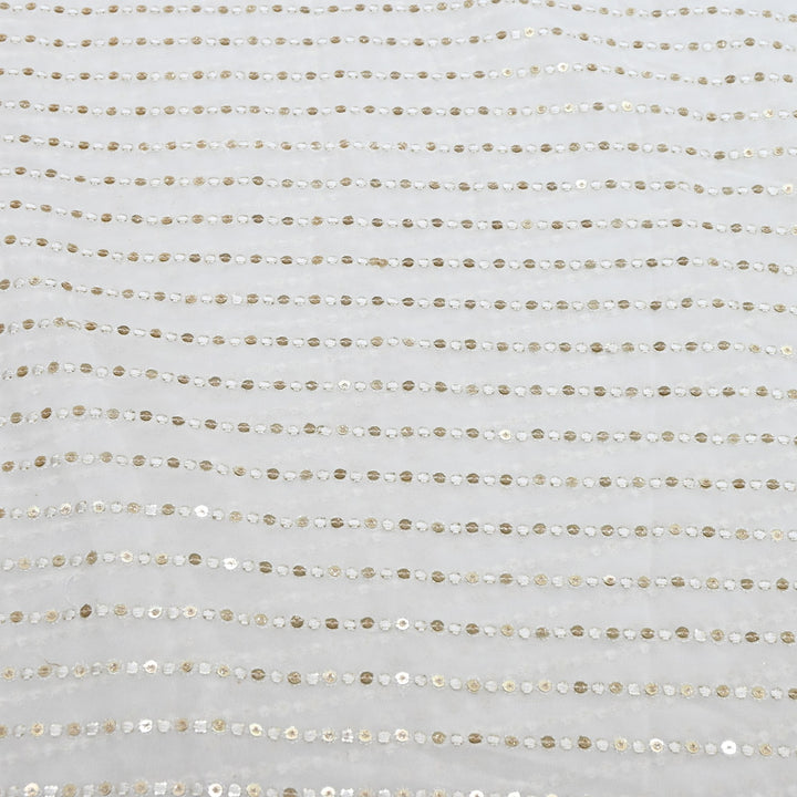 Premium Dyeable Viscose Georgette Sequins Embroidery Designer Fabric PN2880