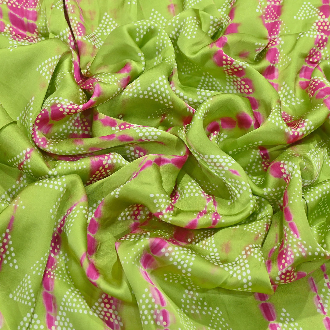 Bemberg Satin Digital Discharge Print Fabric 44" – Premium Soft Designer Fabric - DIS280-10