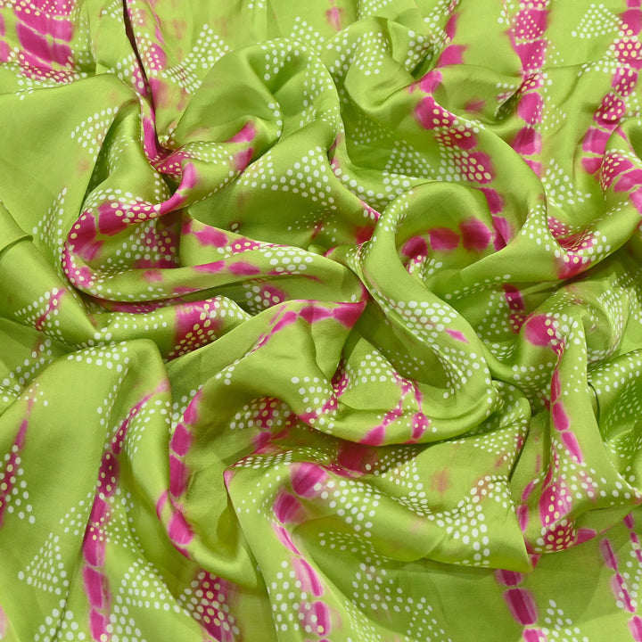 Bemberg Satin Digital Discharge Print Fabric 44" – Premium Soft Designer Fabric - DIS280-10