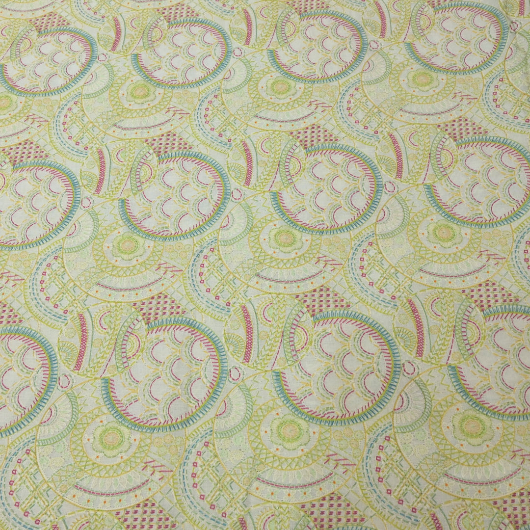 Cotton Position Print Thread Embroidery Fabrics