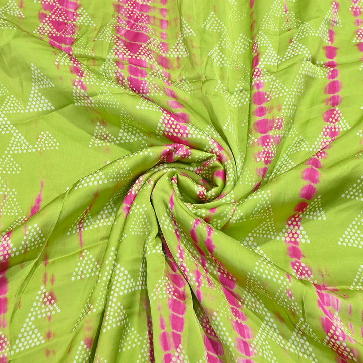 Bemberg Satin Digital Discharge Print Fabric 44" – Premium Soft Designer Fabric - DIS280-10