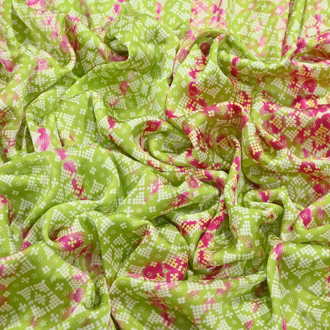 Bemberg Satin Digital Discharge Print Fabric 44" – Premium Soft Designer Fabric - DIS280-12