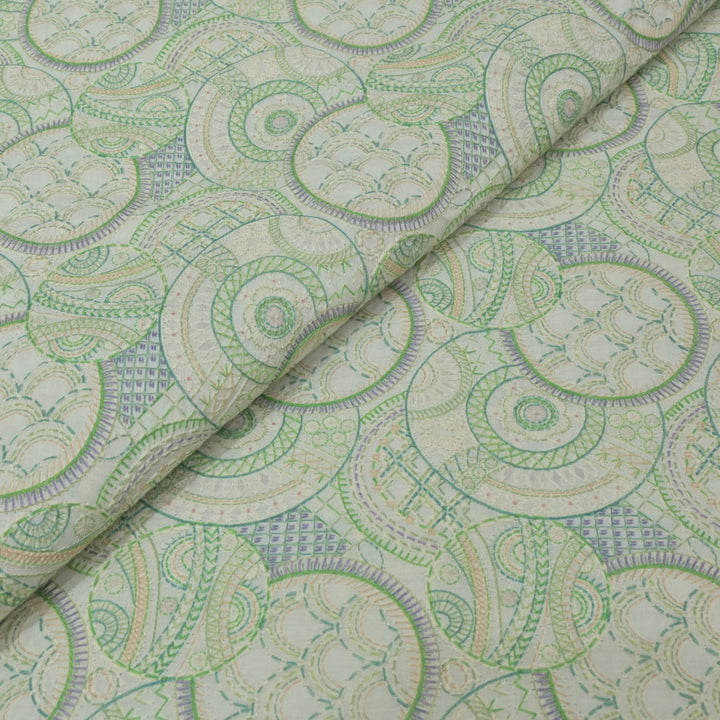 Cotton Position Print Thread Embroidery Fabrics