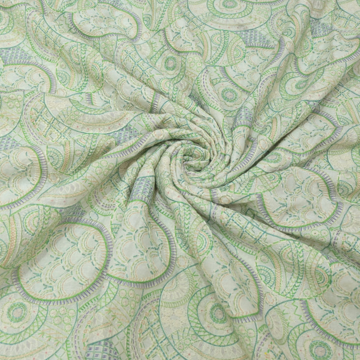 Cotton Position Print Thread Embroidery Fabrics