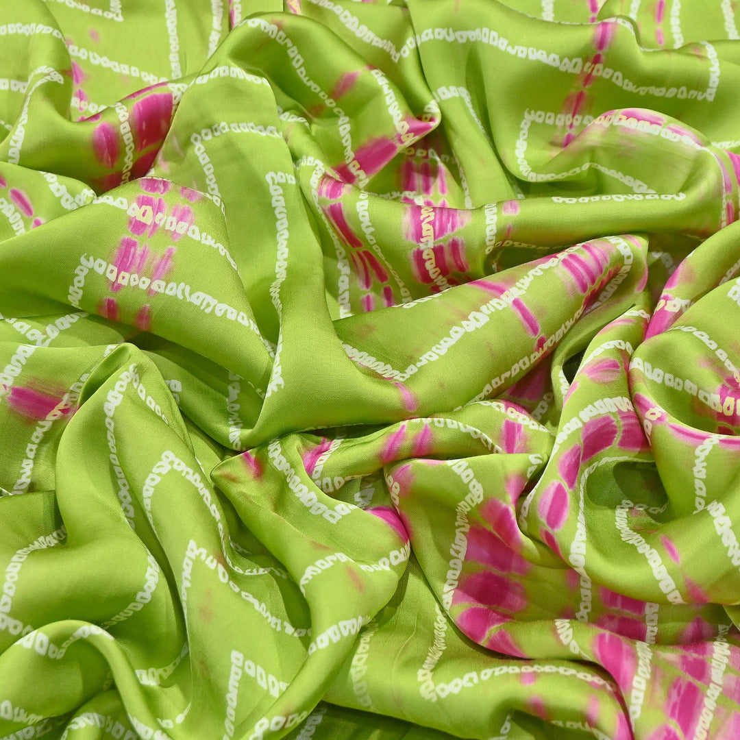 Bemberg Satin Digital Discharge Print Fabric 44" – Premium Soft Designer Fabric - DIS280-11