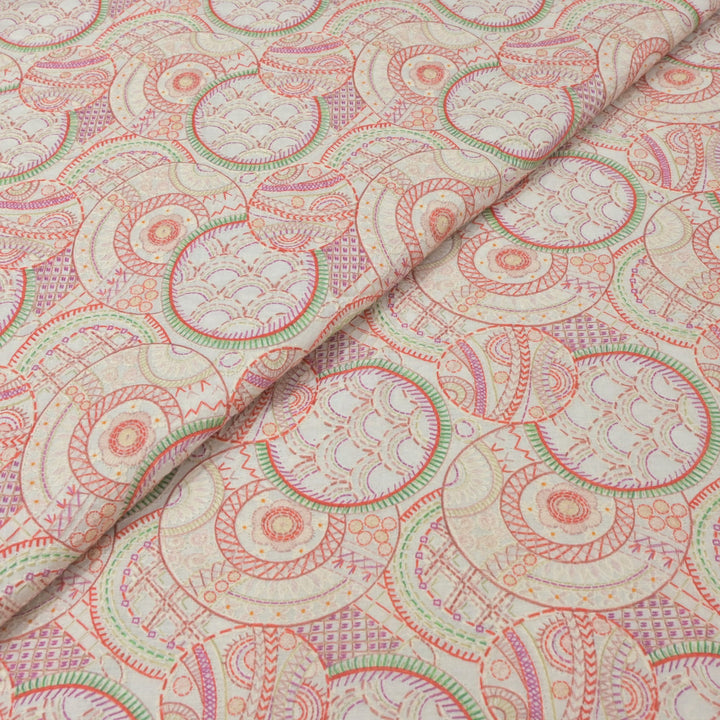 Cotton Position Print Thread Embroidery Fabrics