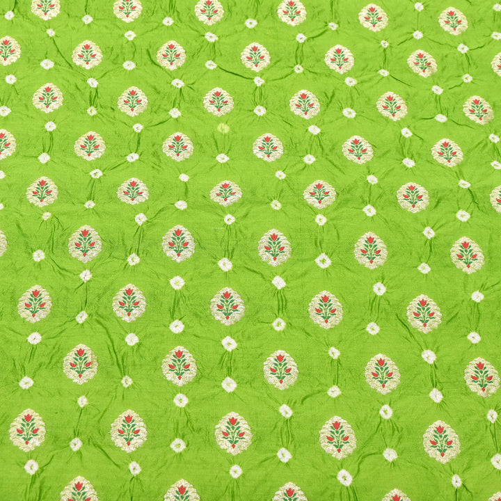 Premium Pure Chiniya Tifli Bandhej Brocade Fabric | Bandhej Fabric | ASE100-08